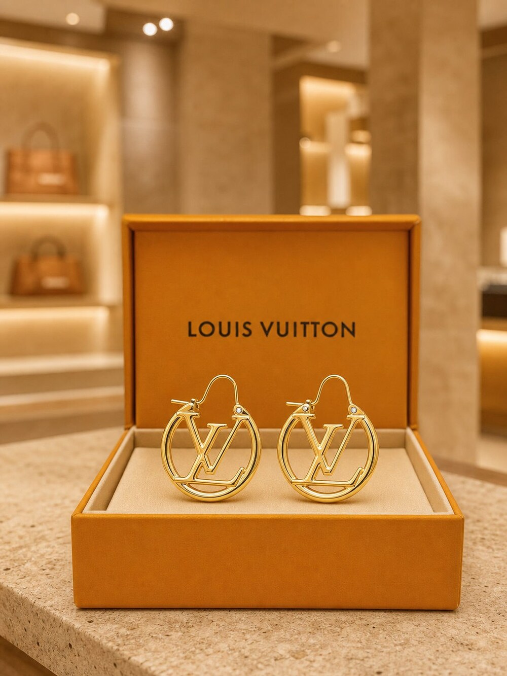 Louis Vuitton Signature Earrings Style 1 | New with Box - Picture 7 of 9